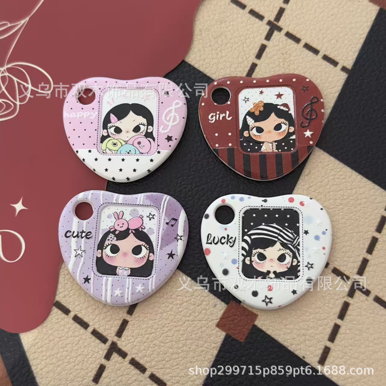 Phone Accessories Beads - 10 stuks bedrukte reliëf kleine meisje