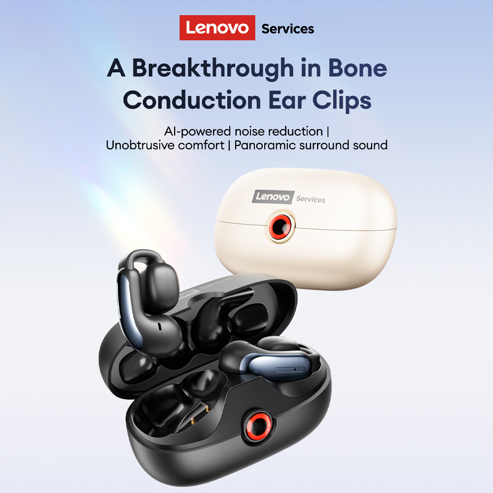 Bluetooth Earphone Tws - Lenovo LES-108 Beengeleiding TWS Oorclips Oortelefoon