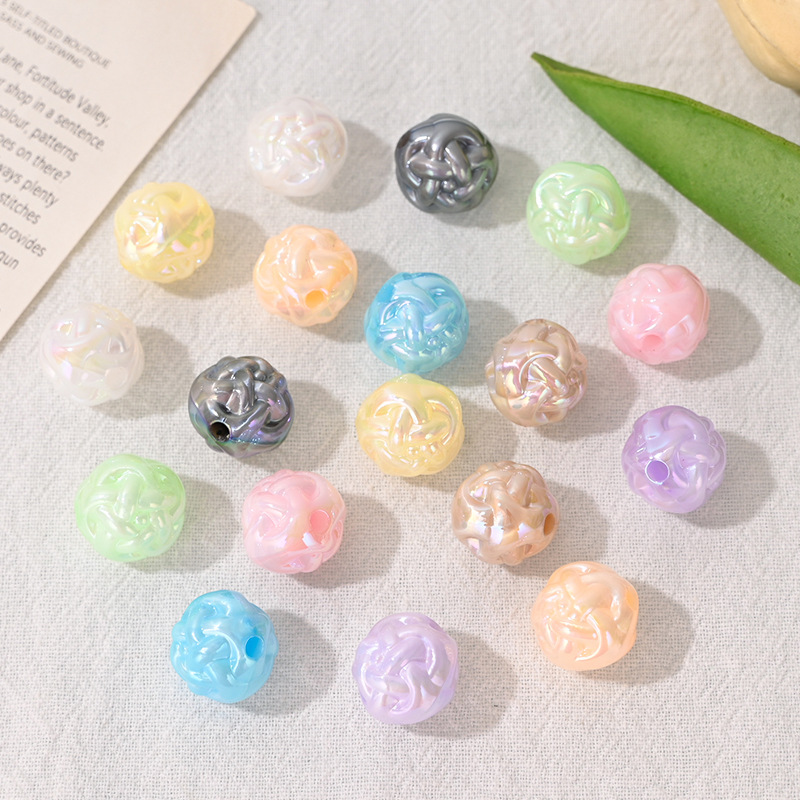 Phone Accessories Beads - 10 stuks acryl garenkralen, doorboorde losse