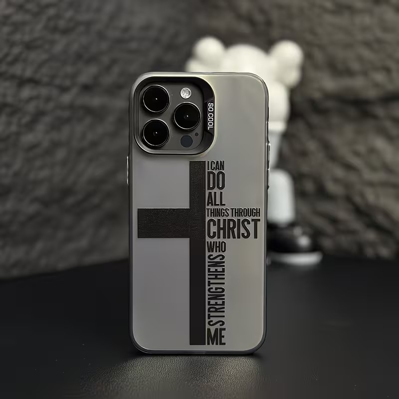 Phone Accessories Iphone - Anti-vingerafdruk Cross Bible telefoonhoesje voor iPhone