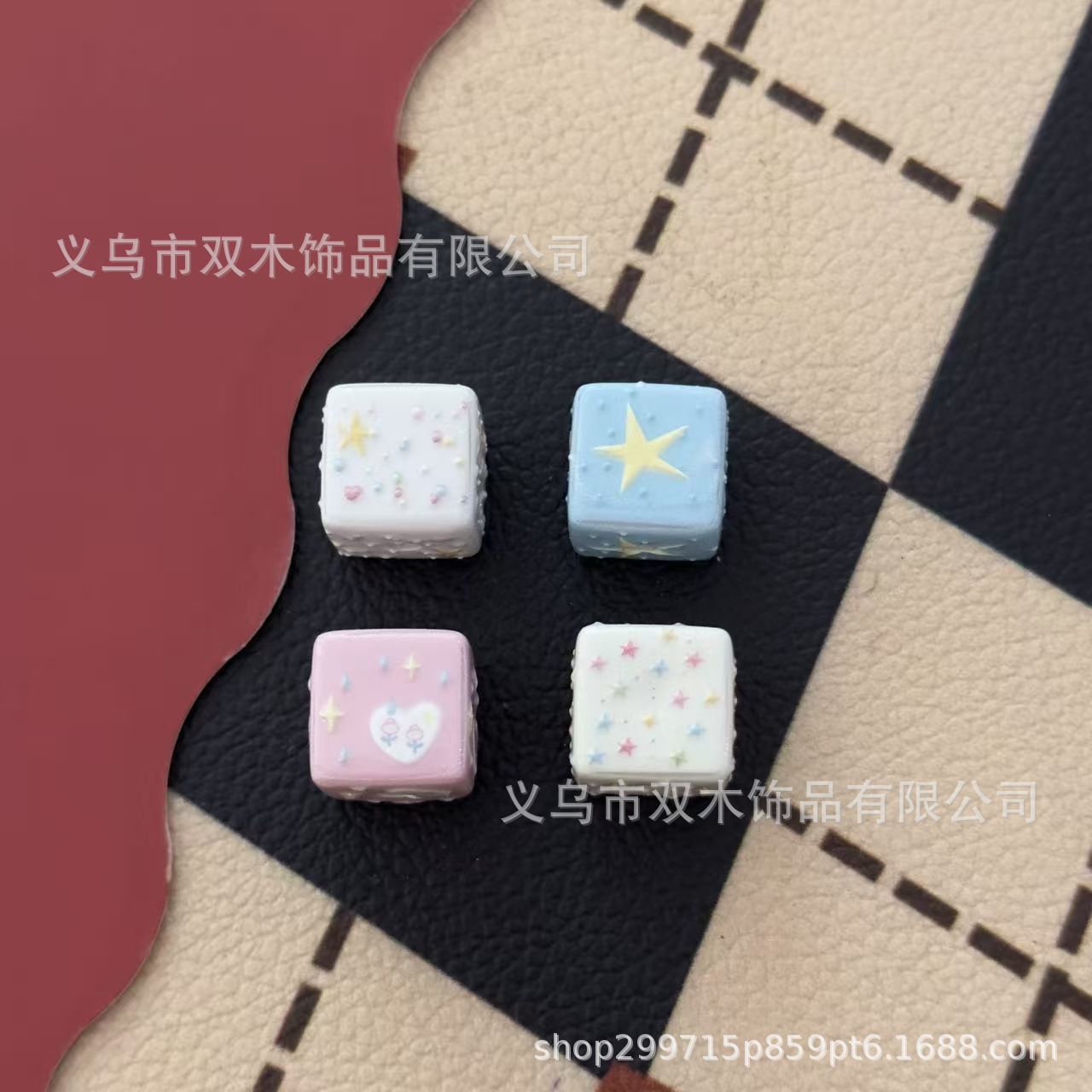 Phone Accessories Beads - 10 stuks 14mm bedrukte reliëf regenboogkleurige