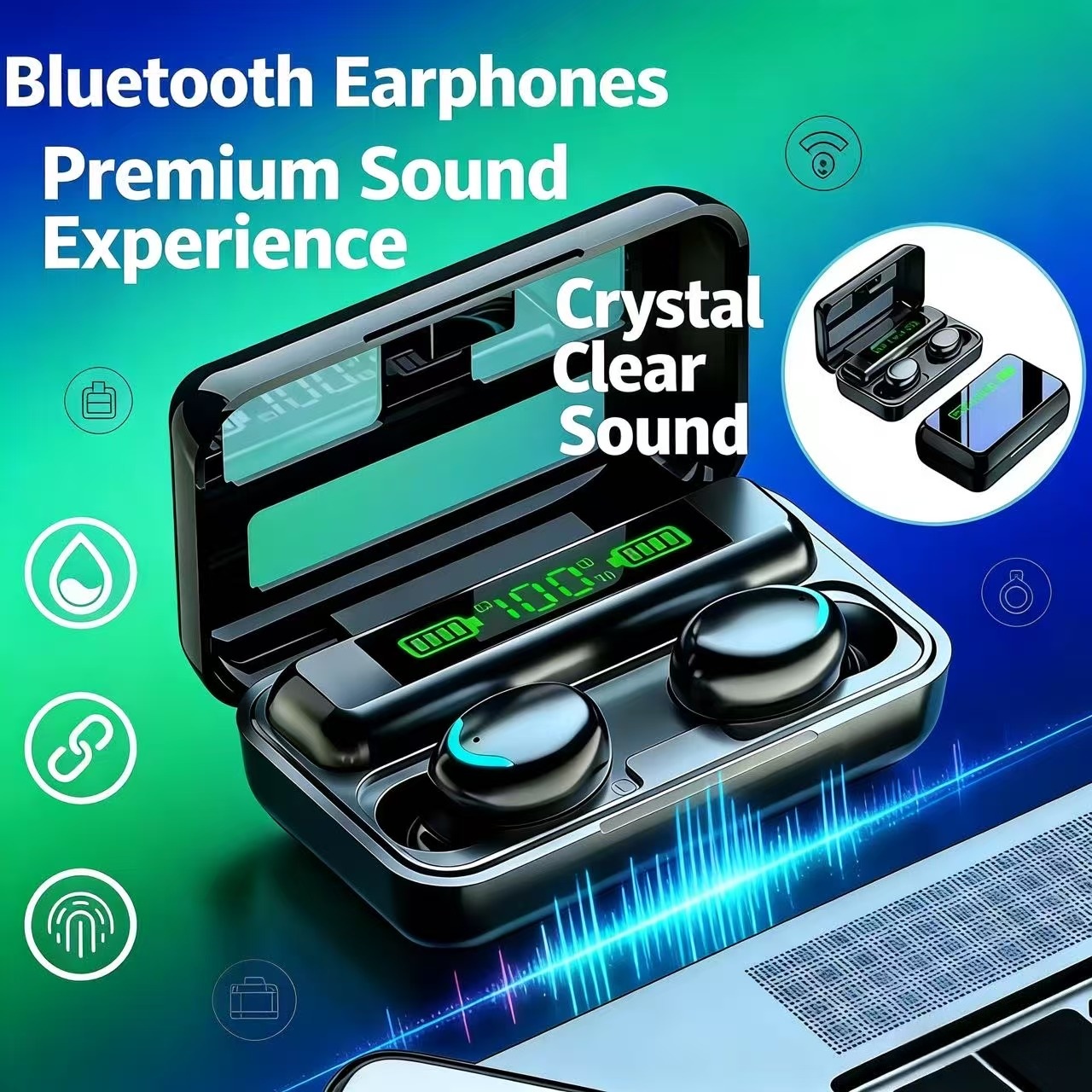 Bluetooth Earphone Tws - 2026Nieuwe F9 TWS draadloze hoofdtelefoon, F9