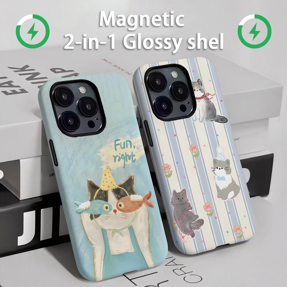 Phone Accessories Iphone - Leuke katten en honden Telefoonhoesje Magnetisch