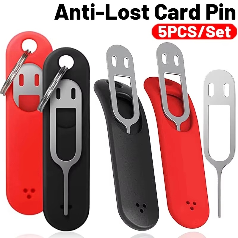 Sim Card Tool - Simkaartverwijderingsgereedschap met hoesje, simkaartlade-openingsgereedschap, anti-verlies uitwerp