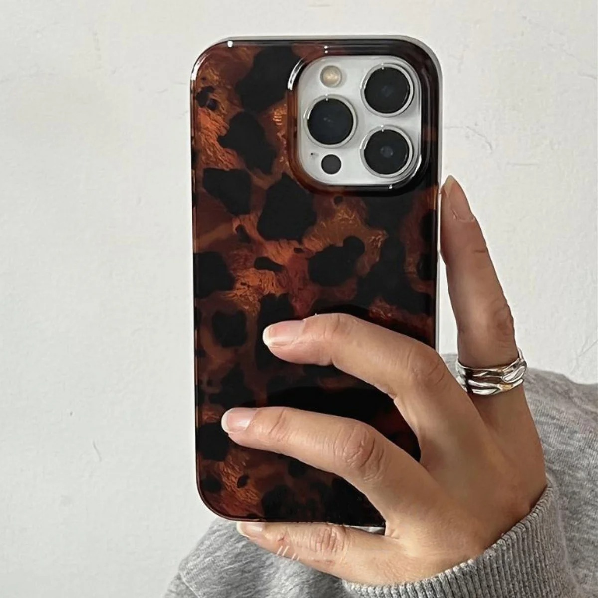 Phone Accessories Kiosk - Retro Amber Textuur Laser Telefoonhoesje voor