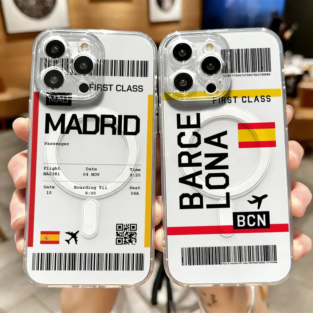 Phone Accessories Magnetic - Reiskoffer Telefoonhoesje Spanje voor iPhone 17