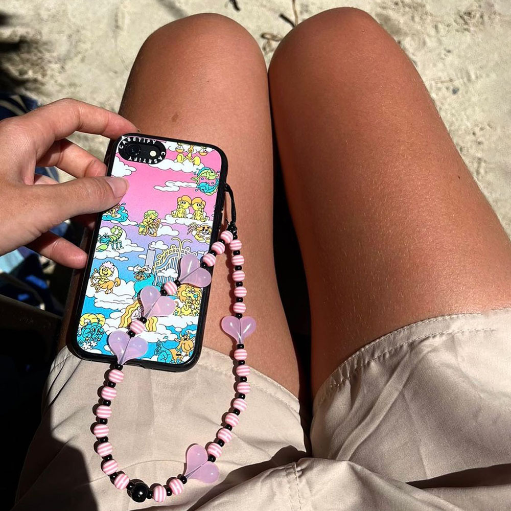 Phone Accessories Wholesale Suppliers - Roze Hart Telefoon Ketting Riemen Leverancier