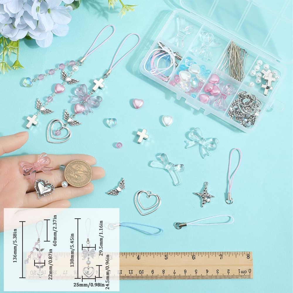 154 stuks DIY 8 sets telefoon  - Phone Accessories Beads recensie en prijs