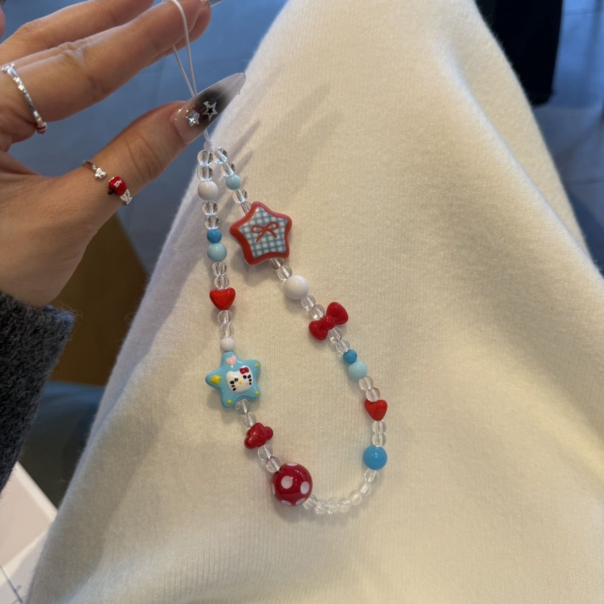Kawaii INS Zoete Stijl Hello K - Phone Accessories Beads recensie en prijs