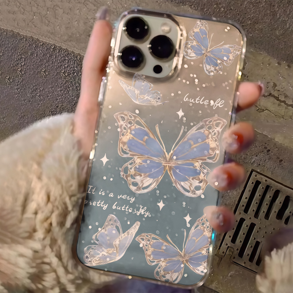 Luxe Blauwe Vlinder Glitter Te - Phone Accessories Iphone recensie en prijs