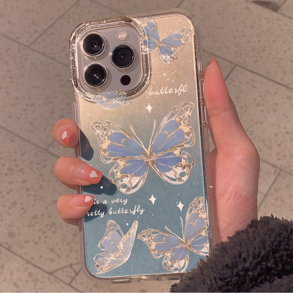 Luxe Blauwe Vlinder Glitter Te - Phone Accessories Iphone recensie en prijs