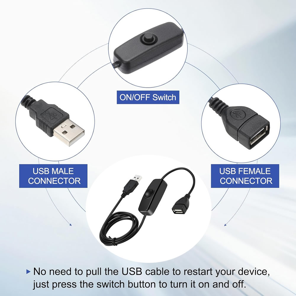 1M/2M USB man-vrouw verlengkab - Led Flash Case recensie en prijs