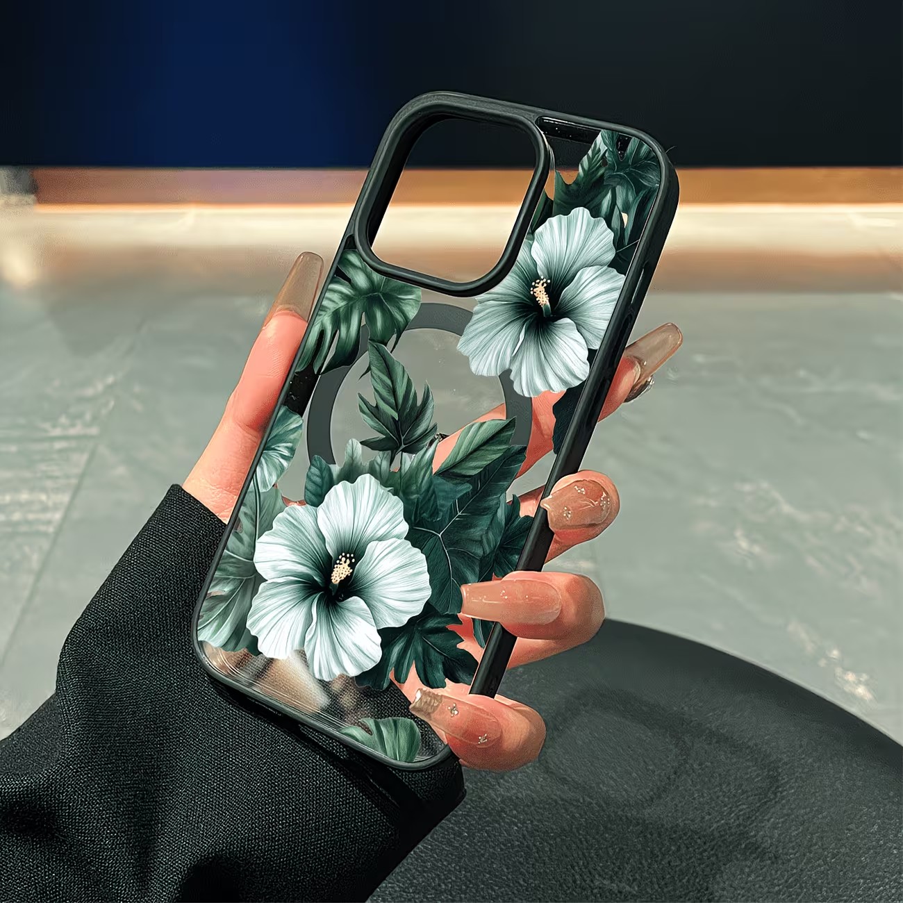 Groene bloemenprint telefoonho - Phone Accessories Magnetic recensie en prijs